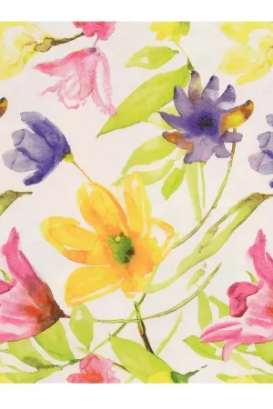 20 serviettes 'Fleurs aquarelles' Super Prix